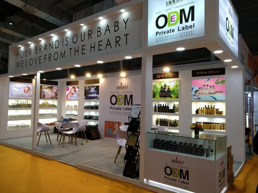 PRO-TECHS keratin treatment booth at beauty exhibition 2019 India