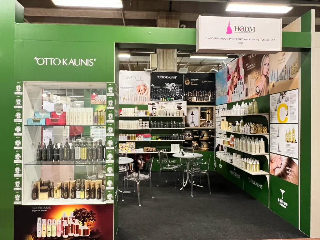 PRO-TECHS keratin treatment booth at beauty exhibition 2024 Italy