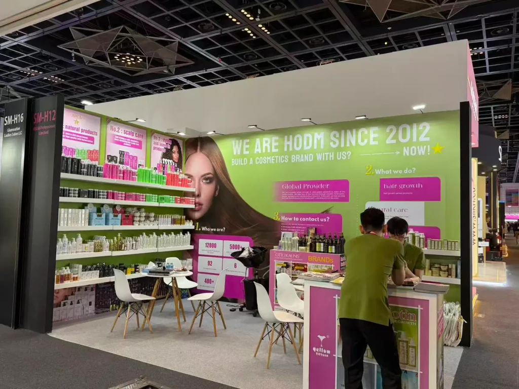 PRO-TECHS keratin treatment booth at beauty exhibition 2025 Dubai