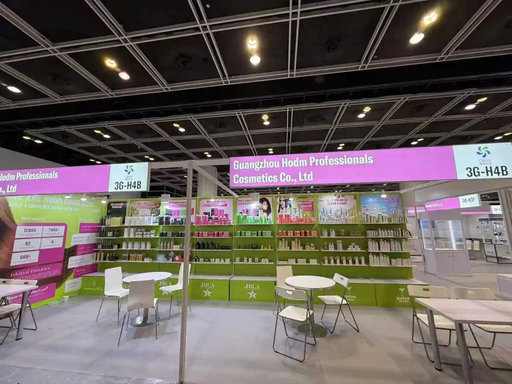 PRO-TECHS keratin treatment booth at beauty exhibition 2025 HongKong