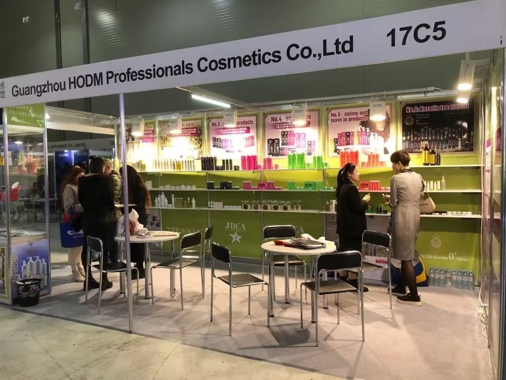 PRO-TECHS keratin treatment booth at beauty exhibition 2025 Russia