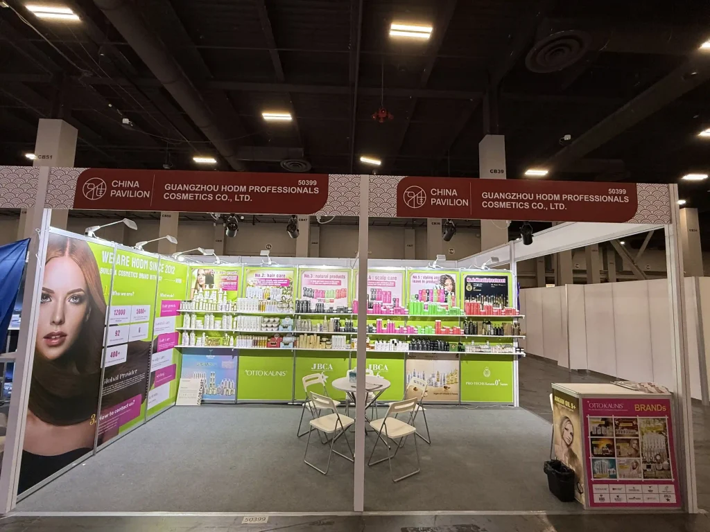 PRO-TECHS keratin treatment booth at beauty exhibition 2025 USA