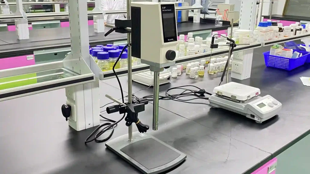 vascosity tester on the lab table