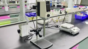 vascosity tester on the lab table