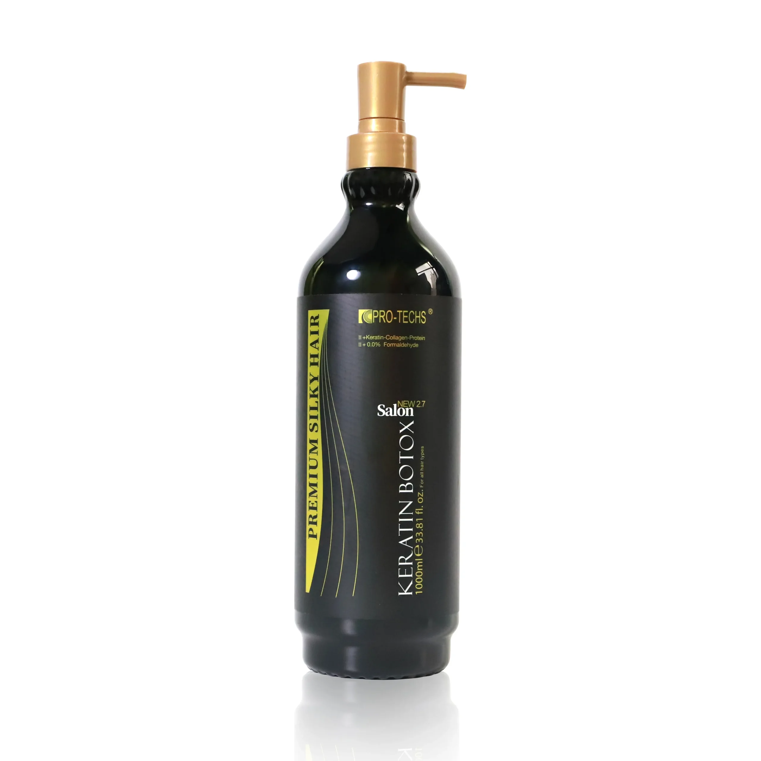 PRO-TECHS Keratin Botox Treatment New 2.7, 1000 ml capacity.