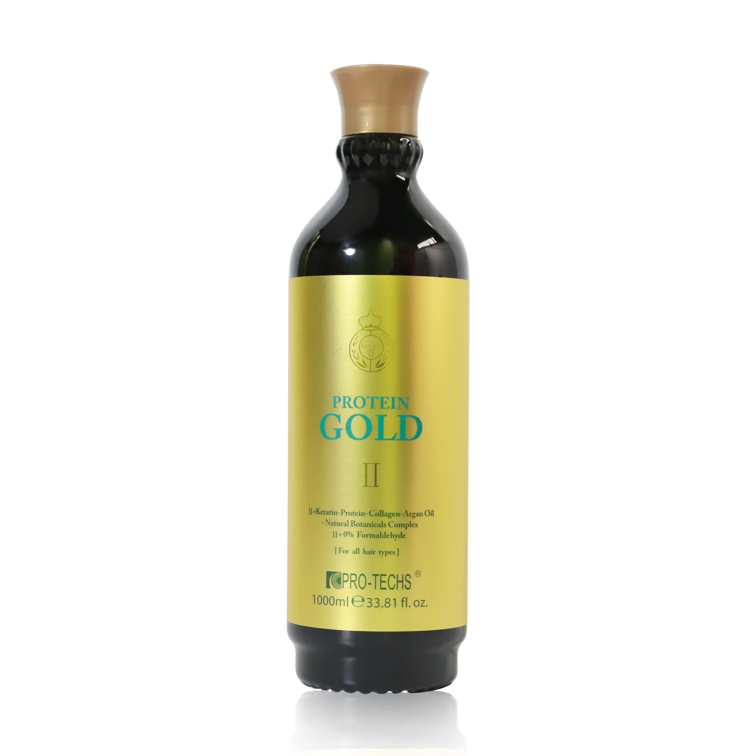PRO-TECHS Keratin Protein Gold 2.4, 1000 ml capacity.