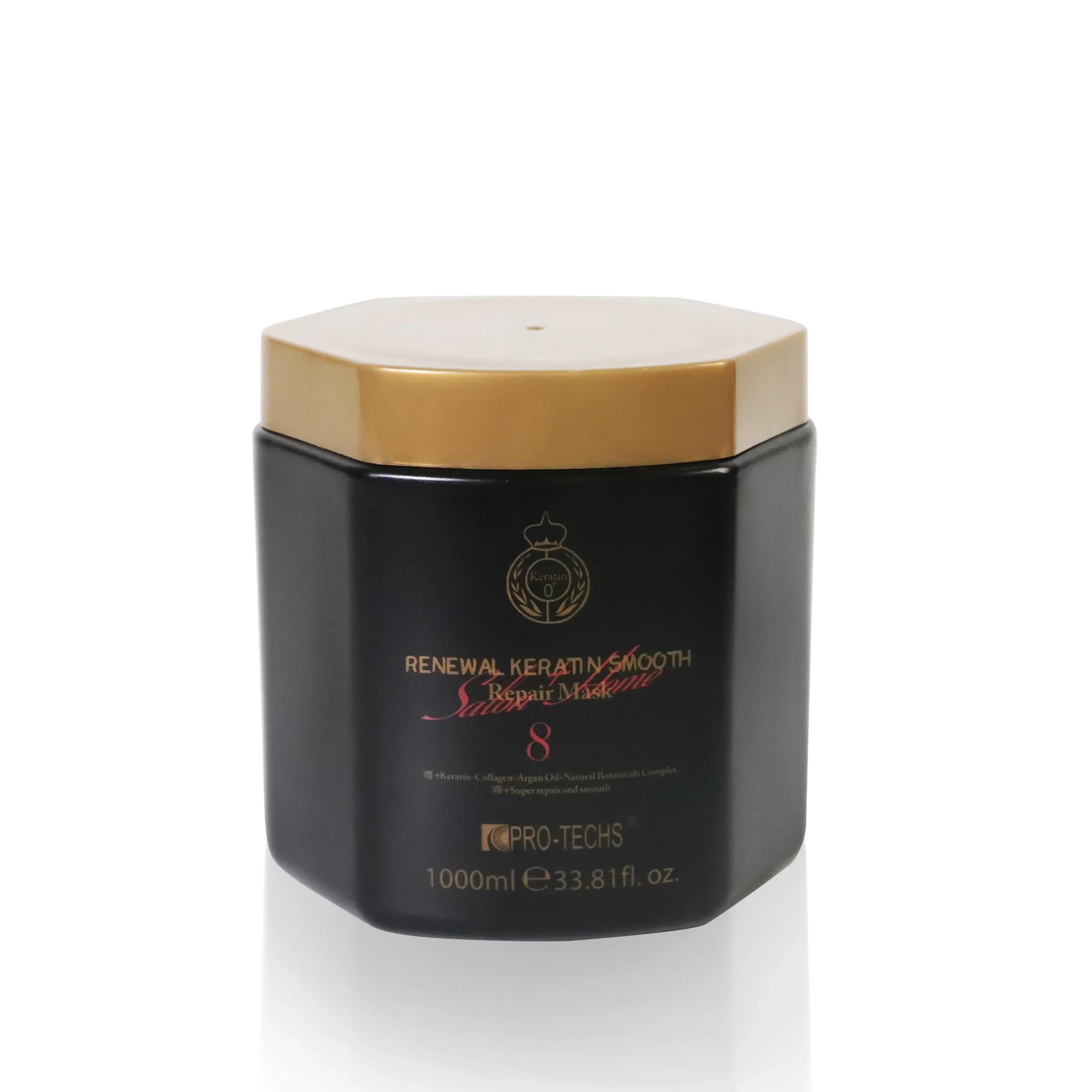 PRO-TECHS Renewal Keratin Smooth Repair Mask No.8, 1000 ml capacity.