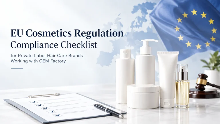 EU Cosmetics Regulation compliance checklist for private label hair care brands working with OEM factory