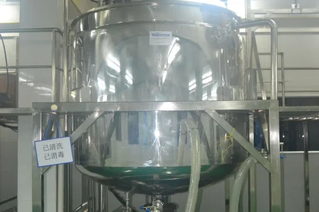 Large 3000KG homogeneous stirring pot for high-capacity cosmetics manufacturing